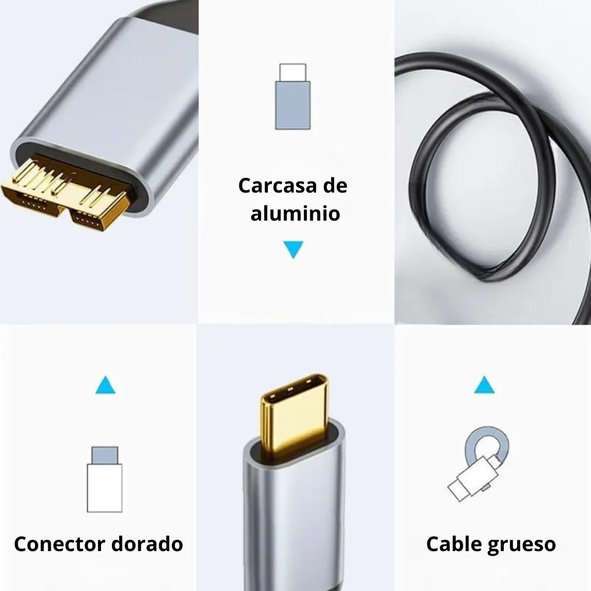 Cable USB Micro B a USB C