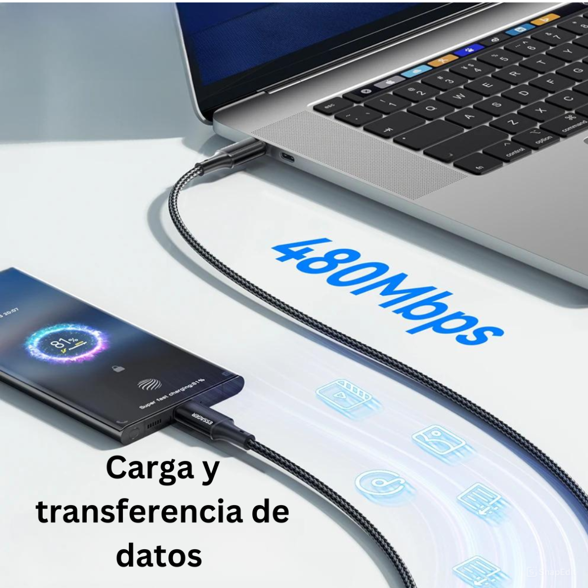 Cable 100W USB-C a USB-C