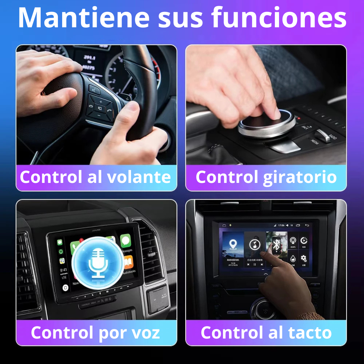 Car play & android auto inalámbrico