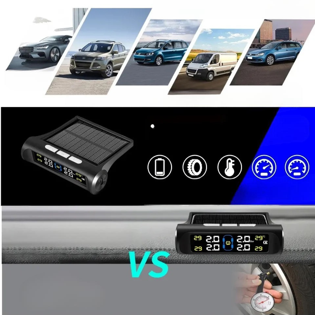 TPMS Monitor de presión de neumáticos