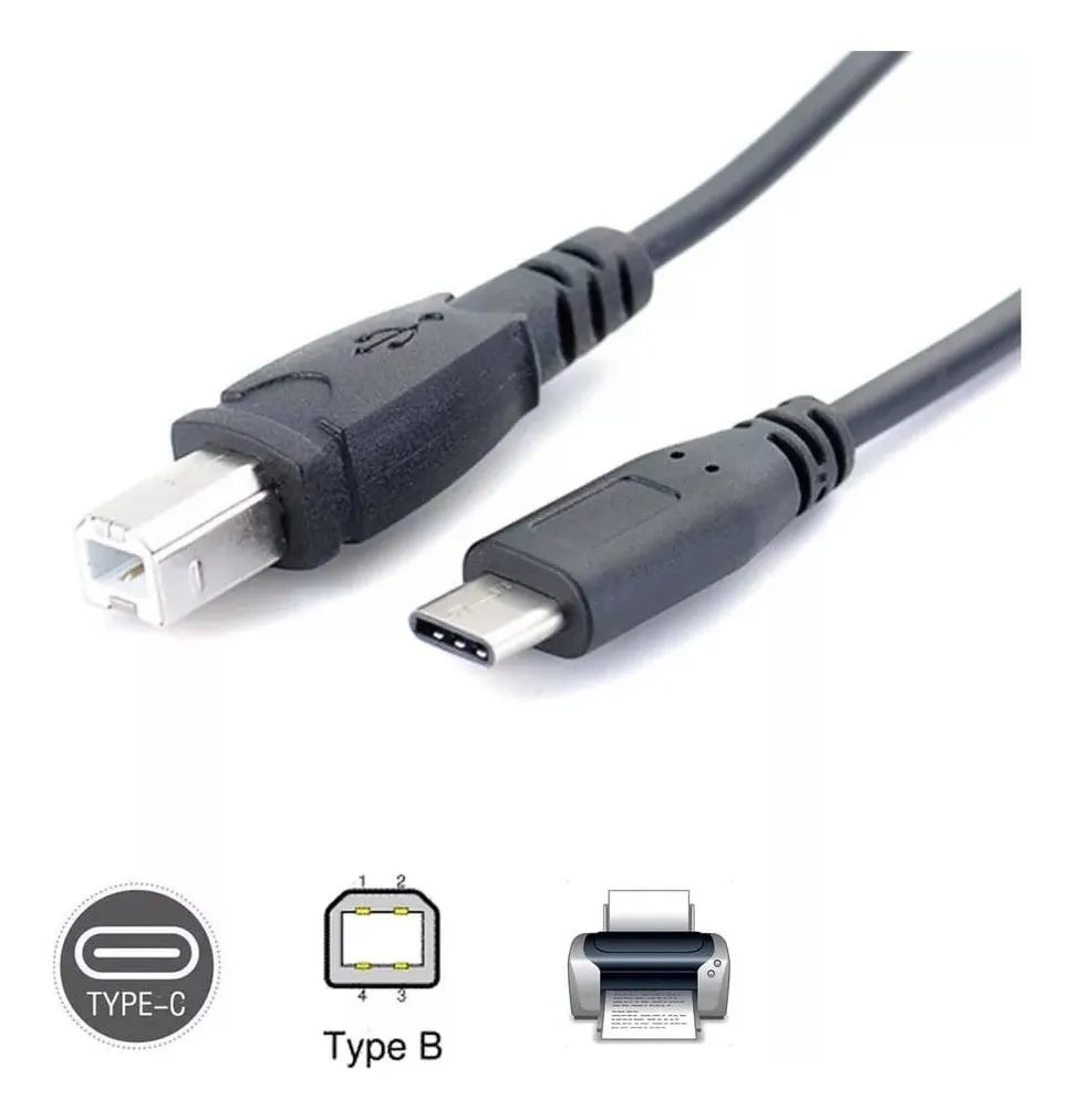 Cable Usb C A Usb 2.0 Tipo B Impresora
