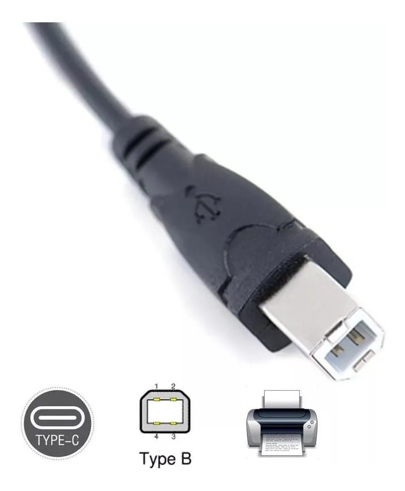 Cable Usb C A Usb 2.0 Tipo B Impresora