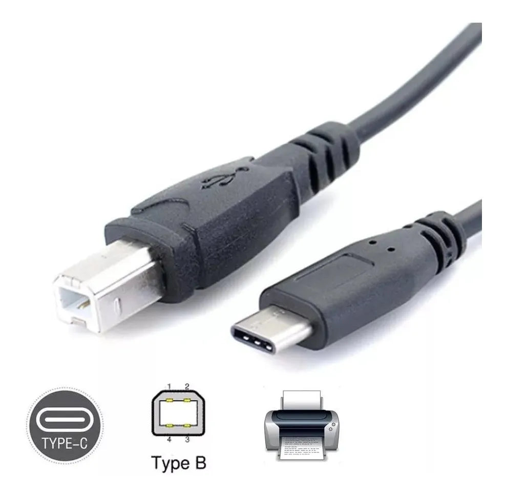 Cable Usb C A Usb 2.0 Tipo B Impresora